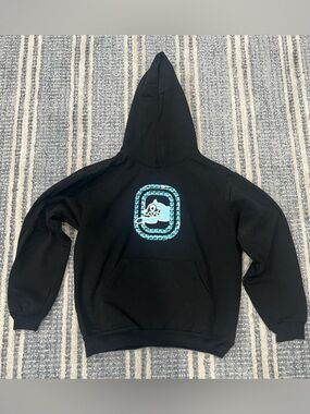Overtime / ice cream black adult hoodie